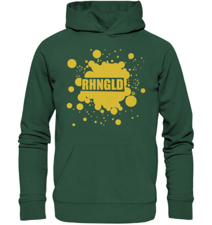 Yellow Splash - Organic Basic Hoodie – Bild 3