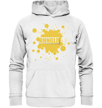 Yellow Splash - Organic Basic Hoodie – Bild 8