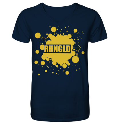 Yellow Splash - V-Neck Shirt – Bild 2