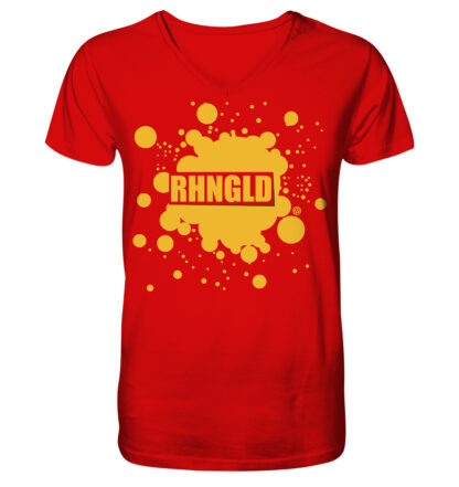 Yellow Splash - V-Neck Shirt – Bild 3